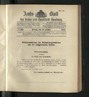 No. 238, 29. Oktober 1915