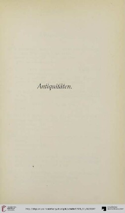 Antiquitäten (Nr. 241-342)