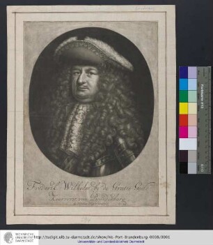 Frederik Wilhelm by de Gratie Gods Keurvorst van Brandenburg / by Nicolaus Visscher met Privil. ; I. G. E.
