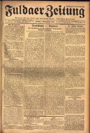 Ausgabe vom Freitag, den 05. November 1926.