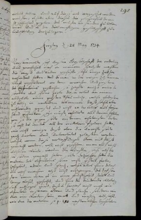 Freytag d 28 May 1734