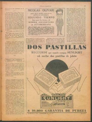 Nicolás Olivari, autor de la novela corta que se pública en este número Segundo Tiempo, hace para los lectores de Mundo Argentino su autobiografía