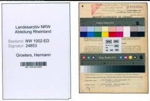 Entnazifizierung Hermann Groeters, geb. 22.02.1894 (Lehrer)