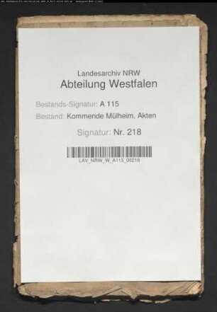 Zehntregister Rüthen.