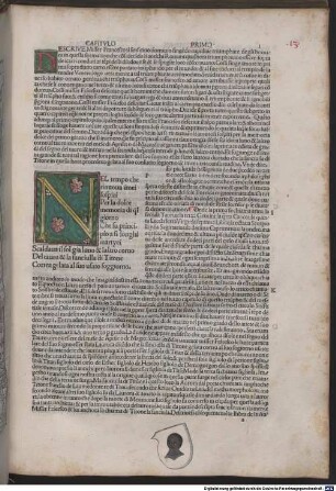 Trionfi : mit Kommentar und Widmungsvorrede an Borso d'Este von Bernardo da Siena. [1-2], [1]. Trionfi