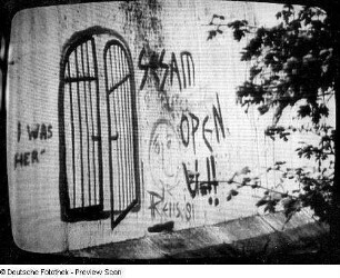 Fernsehbild der Berliner Mauer