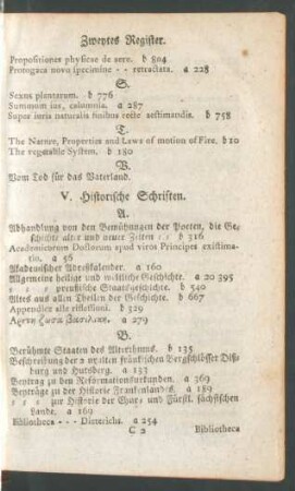 V. Historische Schriften