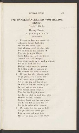 Das Bänkelsängerlied Vom Herzog Ernst.