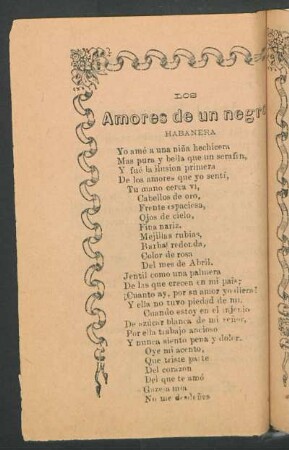Los amores de un negro : Habanera
