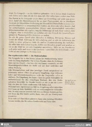 Das repräsentative Bild - die Modeaufnahme