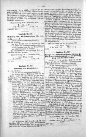 No. 20 (313-329) (314,315,316,317), 23. November 1910