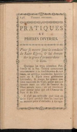 Pratiques et Prieres diverses.