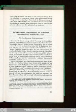 Die Grundlagen der Reformbewegung