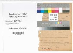 Entnazifizierung Christian Schneider , geb. 07.01.1905 (Strassenmeister)