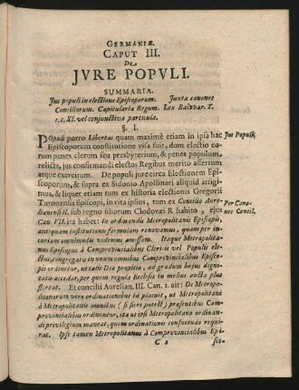 Caput III. De Iure Populi.