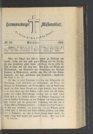 N° 20. Oktober. 1902