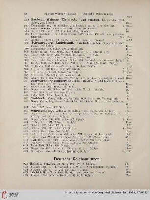 Deutsche Reichsmünzen (Nr. 4022 - 4232)