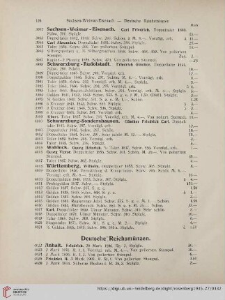 Deutsche Reichsmünzen (Nr. 4022 - 4232)
