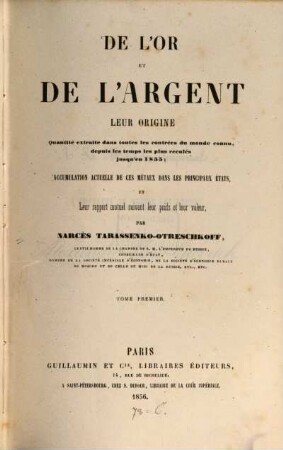 De l'or et de l'argent, 1
