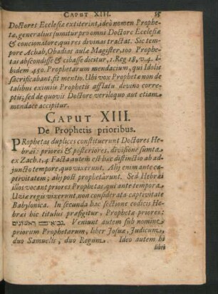 Caput XIII. De Prophetis prioribus.