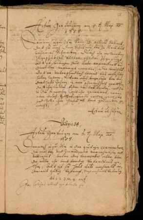 Actum Gerstungen am 5t Maji 1658.