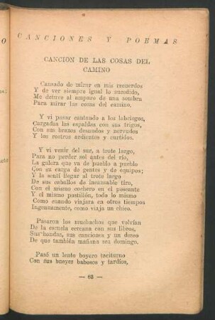 Canción de las cosas del camino