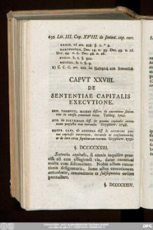 Caput XXVIII. De Sententiae Capitalis Executione.