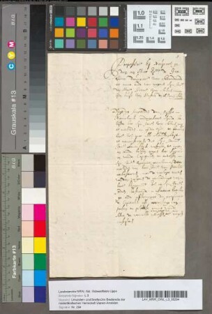 Voorstel, vanwege den Graaf Van Solms, wiens gemalin erfgename was van Haar Genade Van Potelitz, gedaan aan de Gravinne douagière van Brederode over de nalatenschap van Haar Genade, en ontwerp van het antwoord, Mei 1667. 2 stukken.