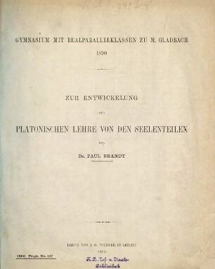 Programm. 1889/90