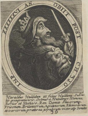 Bildnis von Haraldus Huldetan III., König der Dänen