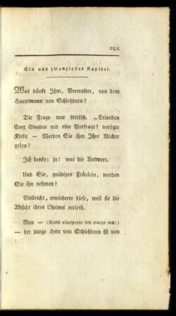 Ein und zwanzigstes Kapitel. - Dreyßigstes Kapitel.