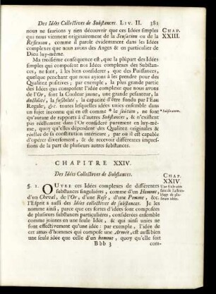 Chapitre XXIV. Des Idées Collectives de Substances