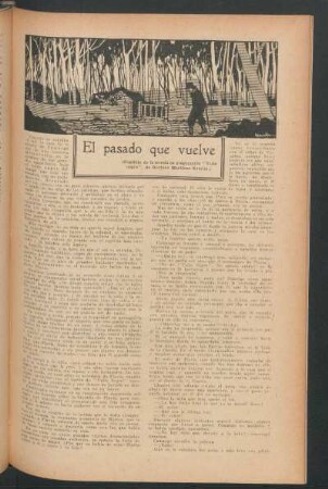 El pasado que vuelve : (Capítulo de la novela en preparación "Valle negro", de Gustavo Martínez Zuviría.)