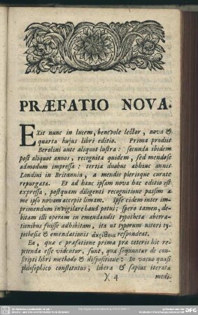 Praefatio Nova