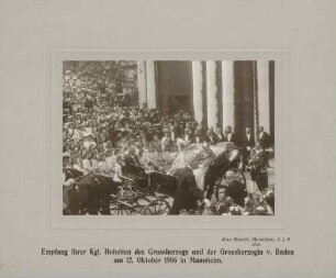 Empfang von Großherzog Friedrich I. und Großherzogin Luise.