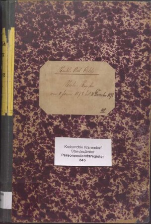 Sterberegister des Standesamtes Oelde von 1878 (Urkunden-Nr. 1-195)