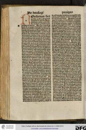 Non furtum facies. Exo xx. Hoc est septimum preceptum in quo secundum Augustinum prohibetur omnis contrectatio rei aliene proveniens ex cupiditate vel iniuria.