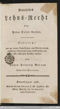 Dänisches Lehns-Recht