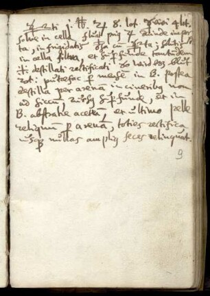 Alchemistische Rezepte (lat., dt.) von etwas jüngerer Hand