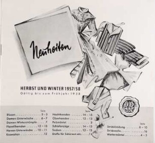 Neuheiten für Herbst und Winter 1957/58 der Hans Hermann Müller Gmbh