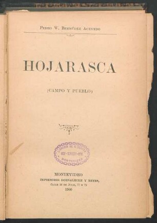 Hojarasca : (campo y pueblo)