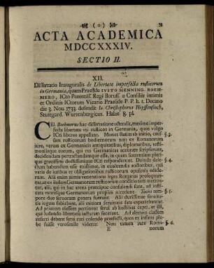Sectio II. [D. XXVIII. Februarii.]