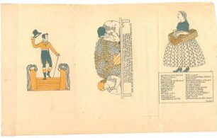 Druckfahne : Drei Drucke zu Karten mit Illustrationen von G. Kleinhempel