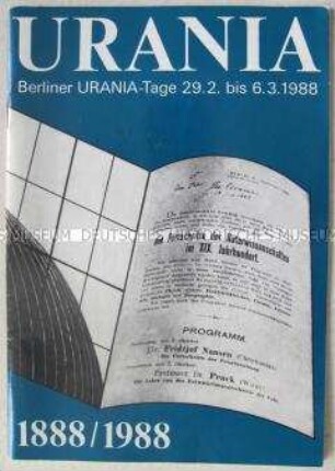 Programmheft der Berliner URANIA-Tage 1988