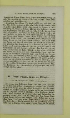 11. Arthur Wellesley, Herzog von Wellington