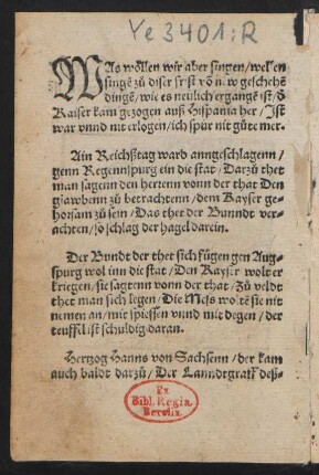 WAs wöllen wir aber singen/ wellen || singe zu diser frist
