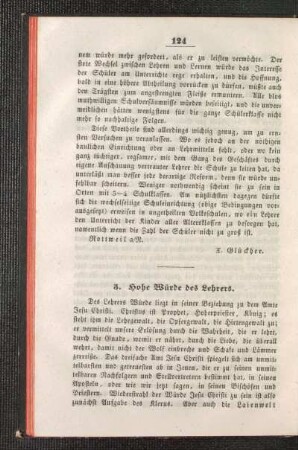 Hohe Würde des Lehrers