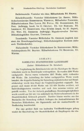 Anhang Sammlung Statistisches Landesamt