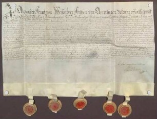 Instrumentum probationis des Alexander Franz von Wessenberg zu Ampringen.