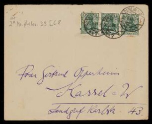 Brief von Franz Rosenzweig an Gertrud Oppenheim